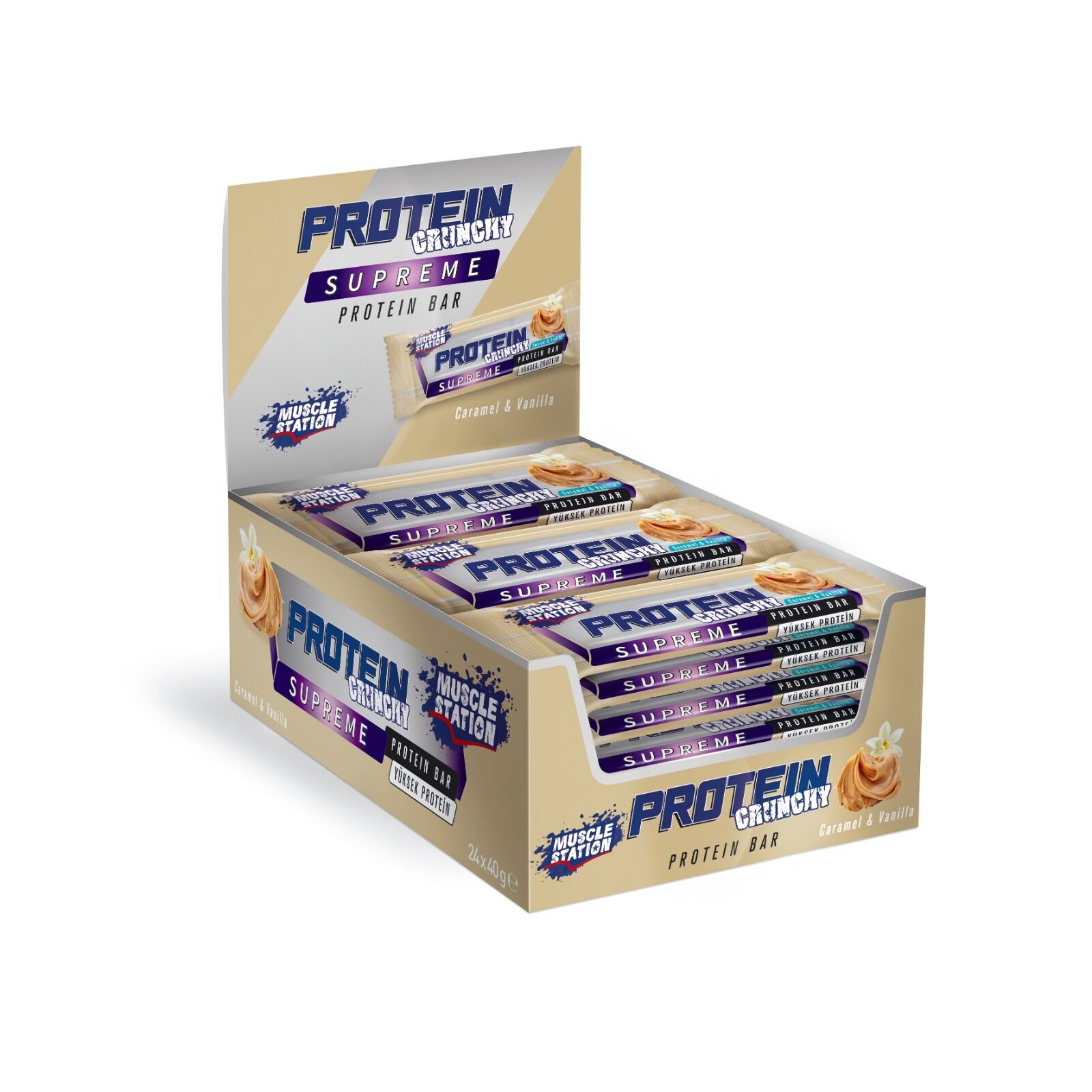 Muscle Station Karamelli Protein Bar 24’lü – Lezzet ve Performans Kutuda!