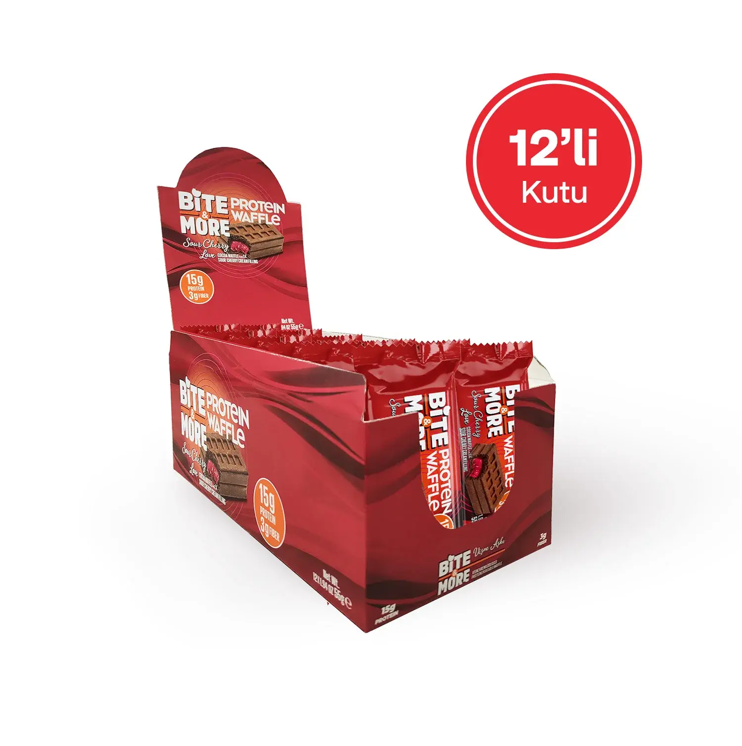 Protein Waffle - Vişneli (55g x 12 Adet)