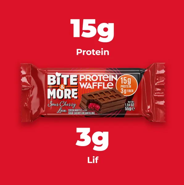 Protein Waffle - Vişneli (55g x 12 Adet)