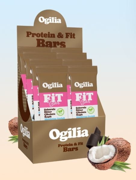 Ogilia - Hindistan Cevizli Şekersiz Fit Bar 12'lİ