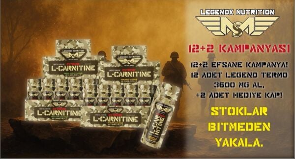 LegendX Nutrition L-Carnitine Extreme 3600 mg – 12+2 Kampanyası | Hediye Termo L-Carnitine
