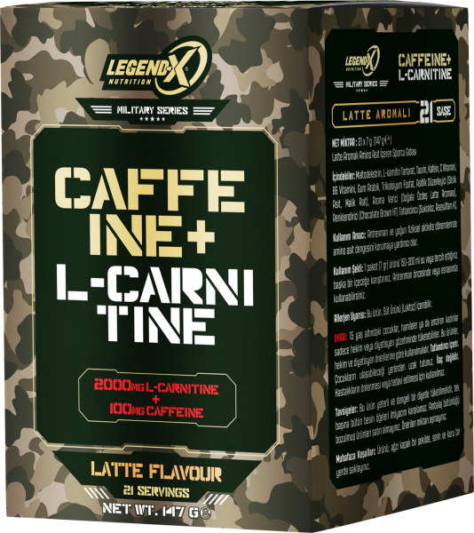LegendX Caffeine + L-Carnitine Saşe 7 g – 2000 mg L-Carnitine & 100 mg Kafein | Latte Aromalı Termojenik Enerji