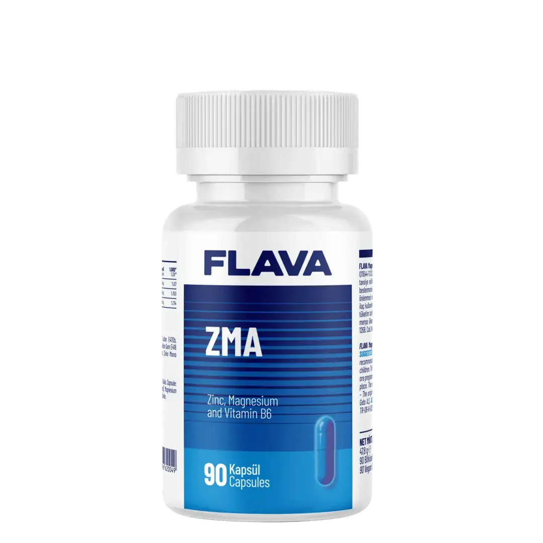 Flava ZMA | Çinko, Magnezyum ve B6 Vitamini Desteği – 90 Kapsül