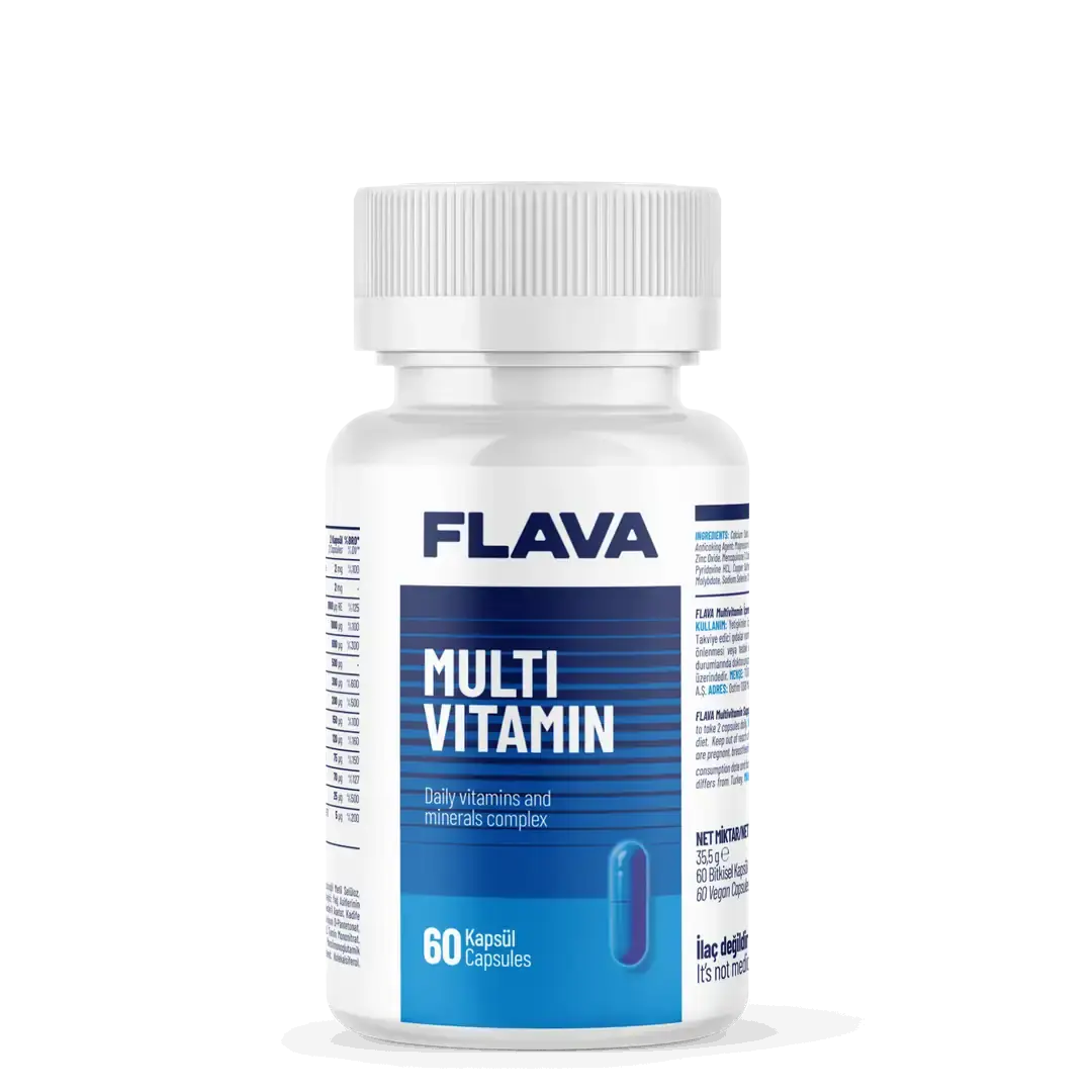 Flava Multivitamin 60 Kapsül – Günlük Enerji ve Bağışıklık Desteği
