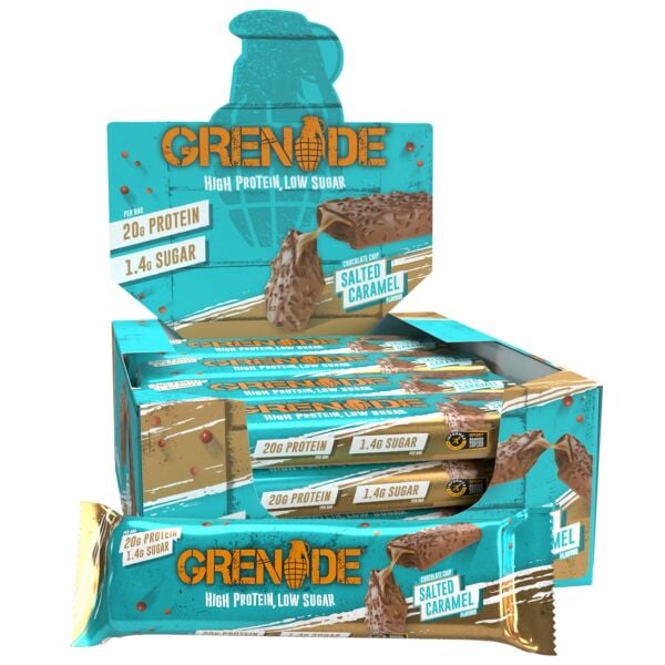 Grenade Carb Killa Fudged Up Protein Bar 60g – 20g Protein, Düşük Şekerli Sporcu Barı CARAMEL CHAOS