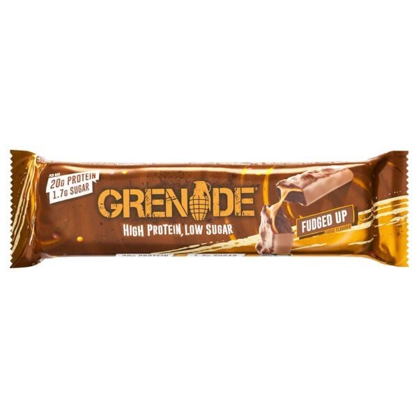 Grenade Carb Killa Fudged Up Protein Bar 60g – 20g Protein, Düşük Şekerli Sporcu Barı CARAMEL CHAOS