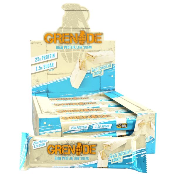 Grenade Carb Killa Fudged Up Protein Bar 60g – 20g Protein, Düşük Şekerli Sporcu Barı WHİTE CHOCOLATE