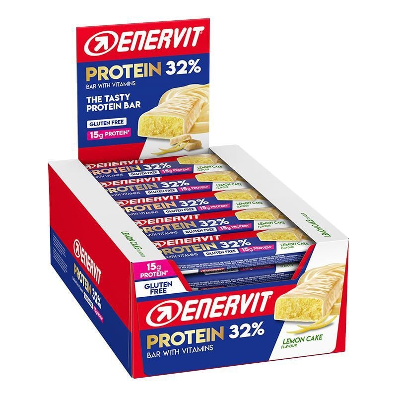 Enervit Protein 32% Bar 15g Protein Limonlu Kek Aromalı 60g (Glutensiz)
