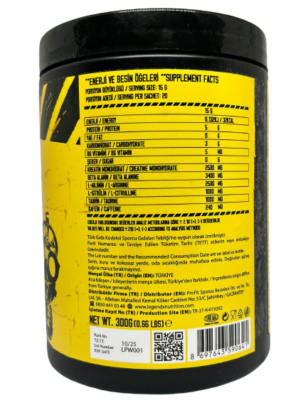 Legend X Adrenaline Shock Pre-Workout