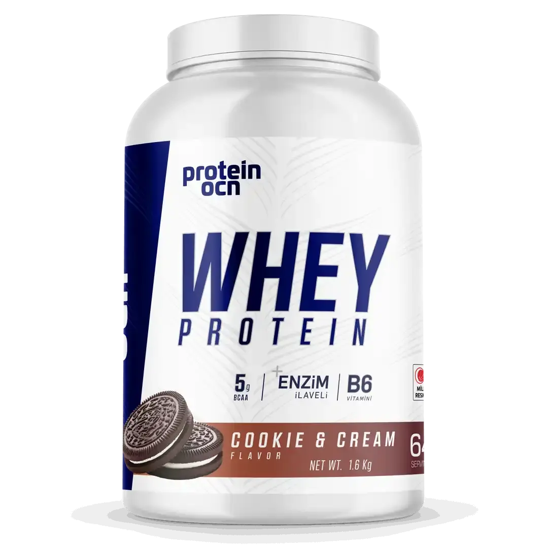 Protein OCN Whey Protein 1.6 KG – Yüksek Protein – Enzim İlave COOKİES & CREAM