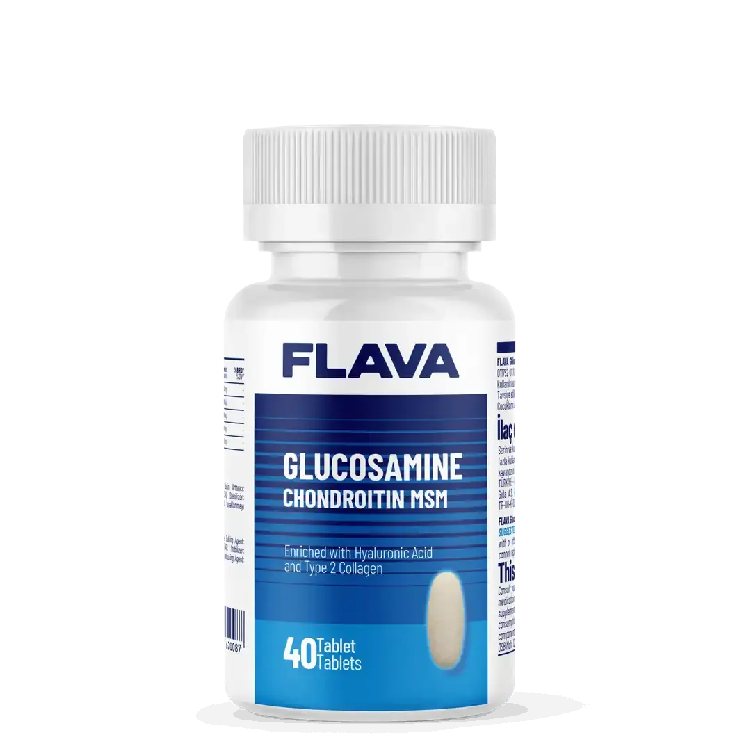 Flava Glucosamine Chondroitin MSM 40 Tablet Kolajen & Hyaluronik Asit İçerikli