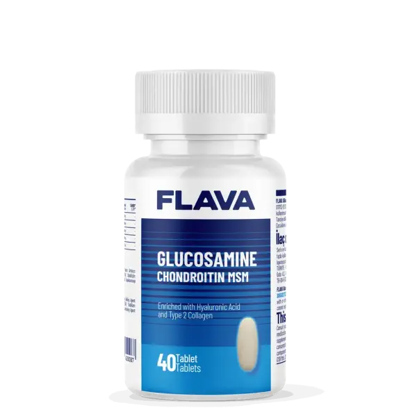 Flava Glucosamine Chondroitin MSM 40 Tablet Kolajen & Hyaluronik Asit İçerikli