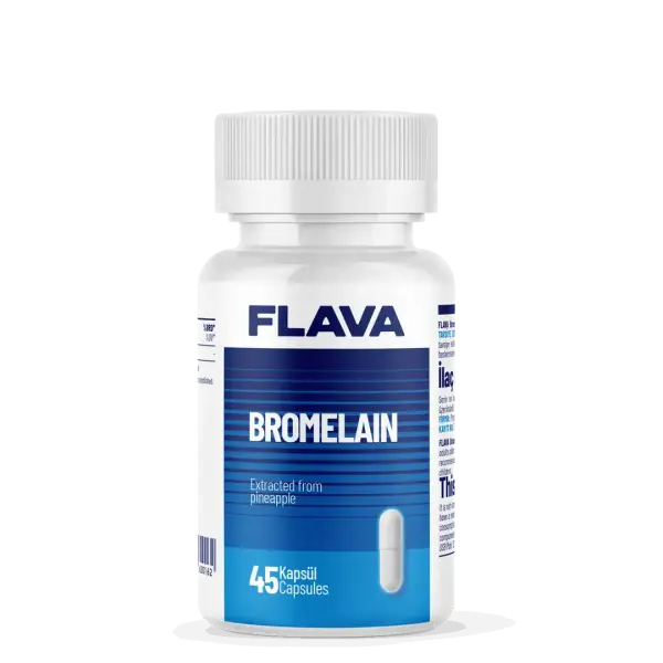 Flava Bromelain 45 Kapsül Doğal Sindirim ve Ödem Desteği
