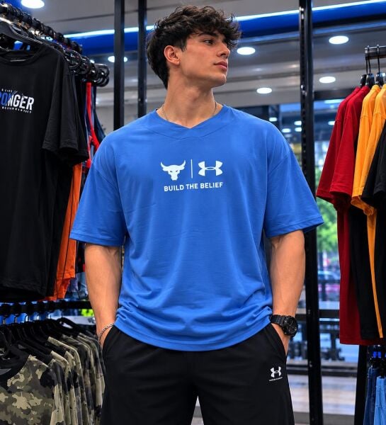 under armour mavı oversıze