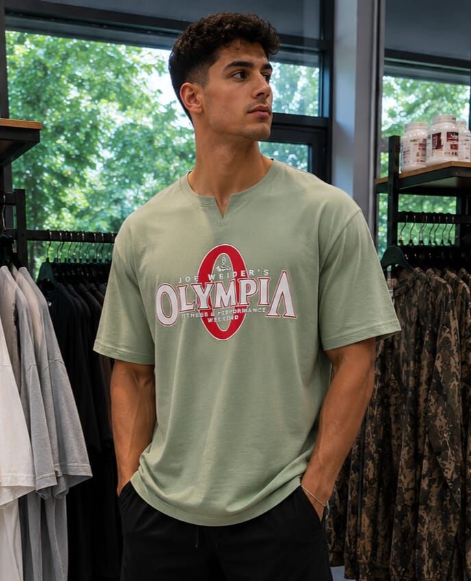OVERSIZE YASIL OLIMPIA TSHORT
