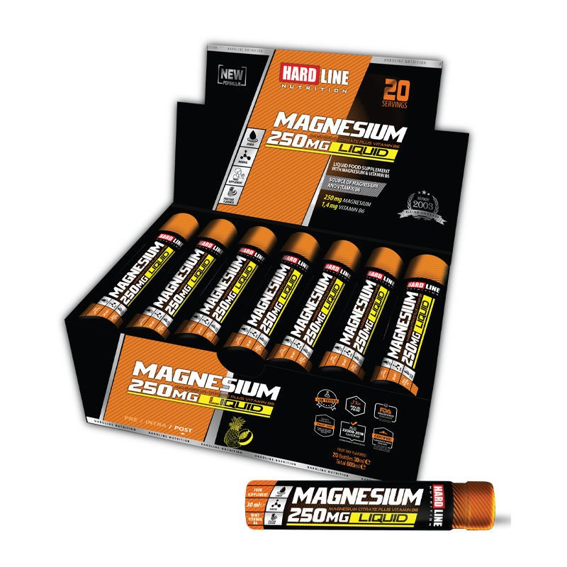 Hardline Magnesium Liquid 250 Mg 20 Adet (30 Ml)