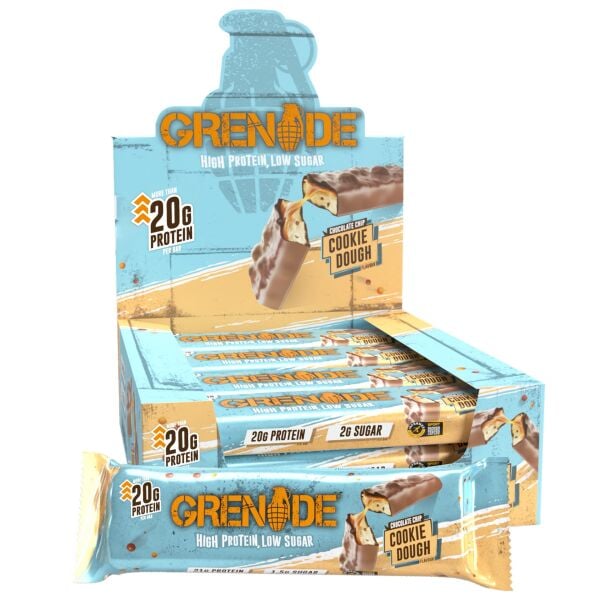 Grenade Carb Killa Fudged Up Protein Bar 60g – 20g Protein, Düşük Şekerli Sporcu Barı Cookie Doug