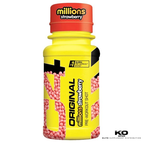 C4 Original Millions Strawberry Pre-Workout Shot – Antrenman Öncesi Enerjini Yükselt!