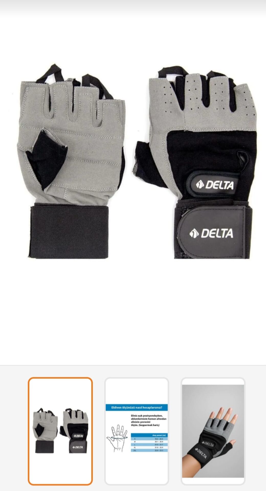 delta bilekli fitness eldiveni