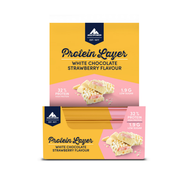 Multipower Protein Layer Bar 18x50g – 3 Katmanlı Yüksek Proteinli Atıştırmalık beyazcıkola