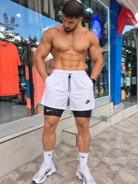 Nıke Taytlı Sort LARGE &XLARGE - Beyaz