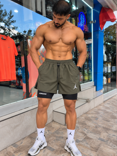 Jordan taytlı sort 5 renk LARGE &XLARGE - Beyaz