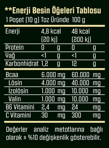 Legend X BCAA ULTRA 21 Şase x 10 Gr Karpuz Aromalı