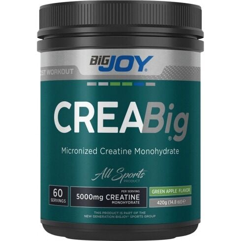 BİGJOY CREABİG MİCRONİZED CREATİNE YEŞİL ELMA 420 GR
