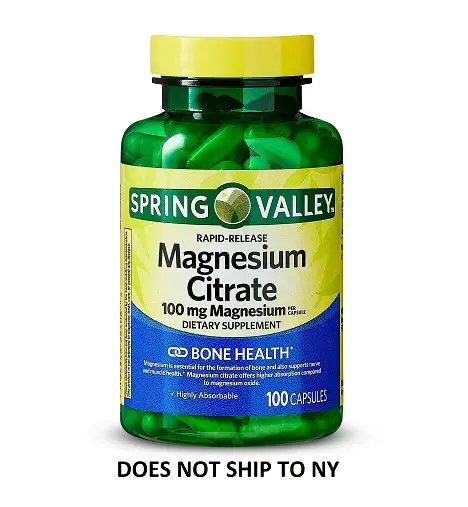 Spring Valley Magnesium Citrate 100 Kapsül – Magnezyum Takviyesi