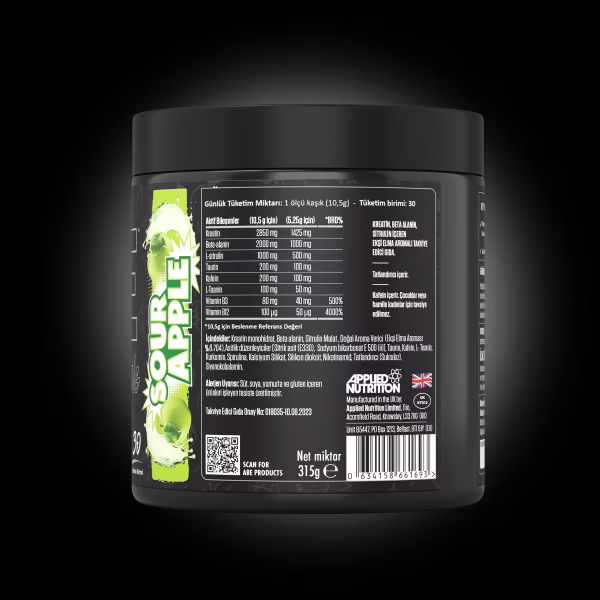 Applied Nutrition ABE Pre-Workout All-Black-Everything - 30 Servs - Sour Apple